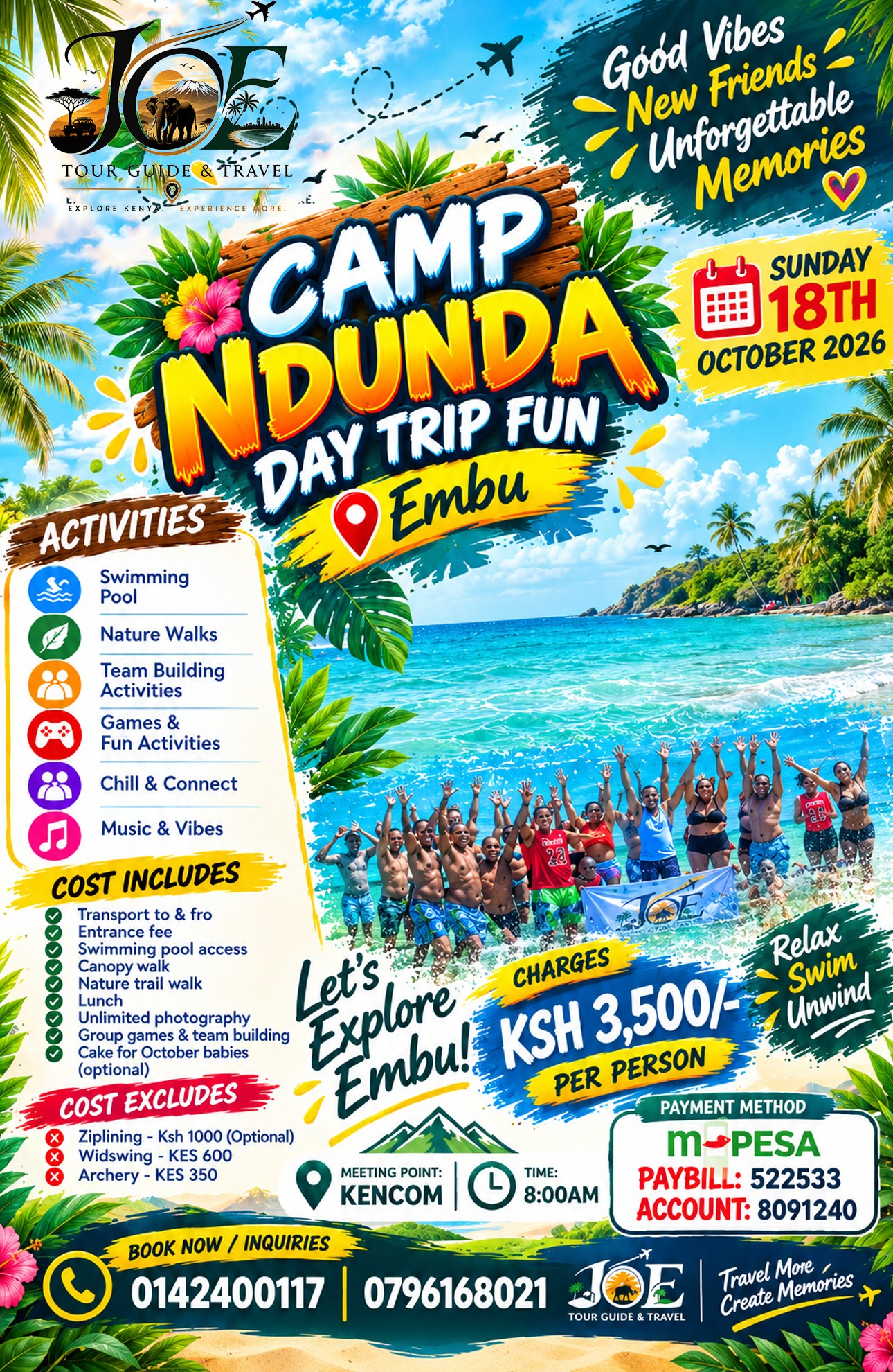 Camp Ndunda Day Trip Fun poster, Embu