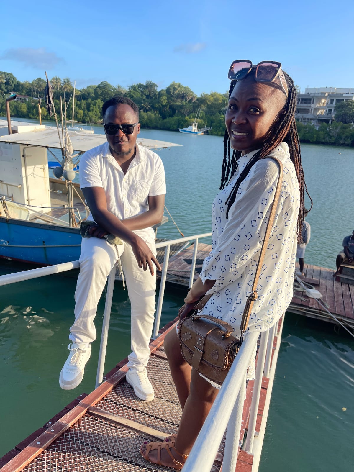 Guests posing on the jetty during the Mombasa creek gathering