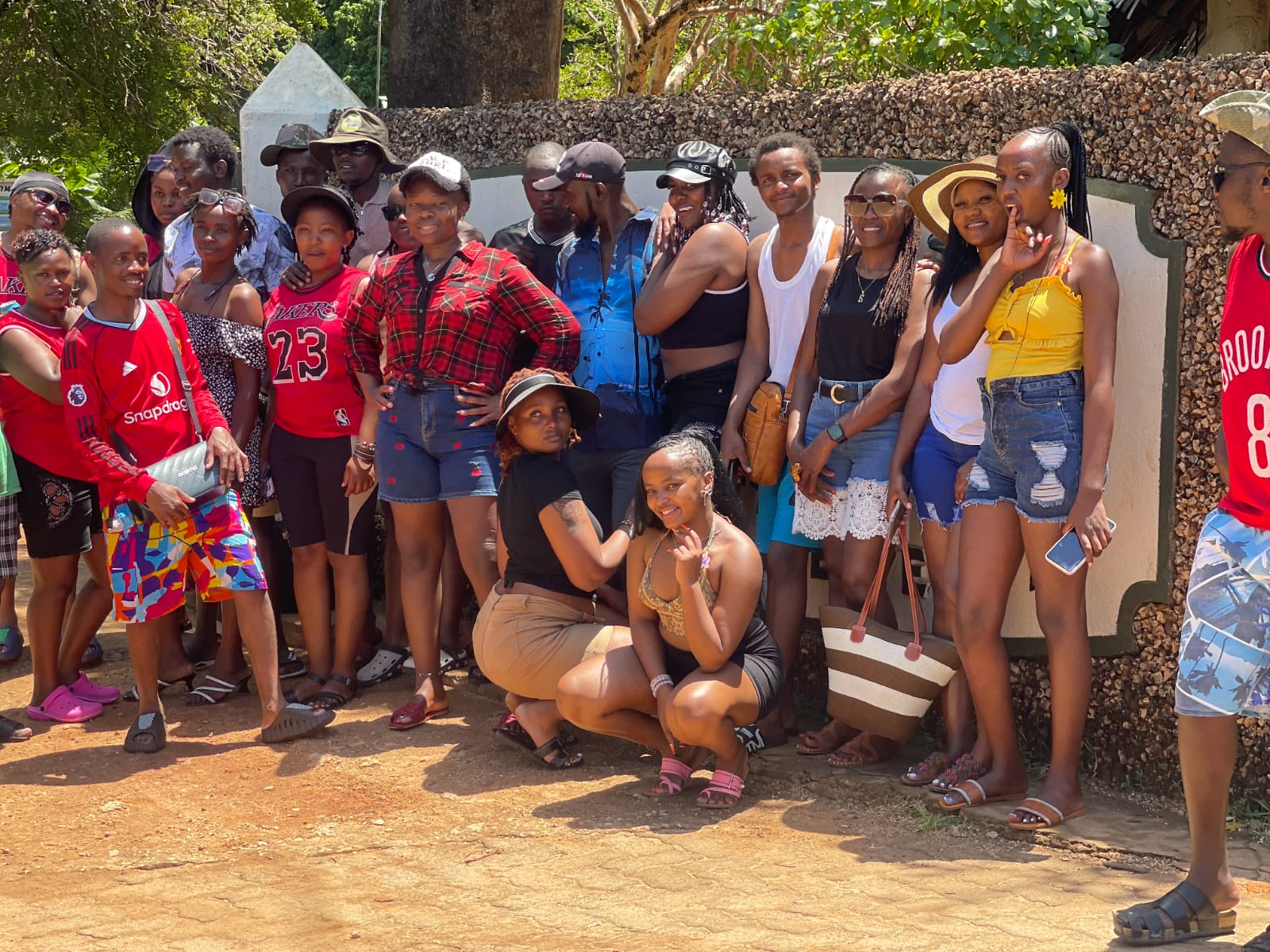 Group photo of guests on the Mombasa marine park excursion