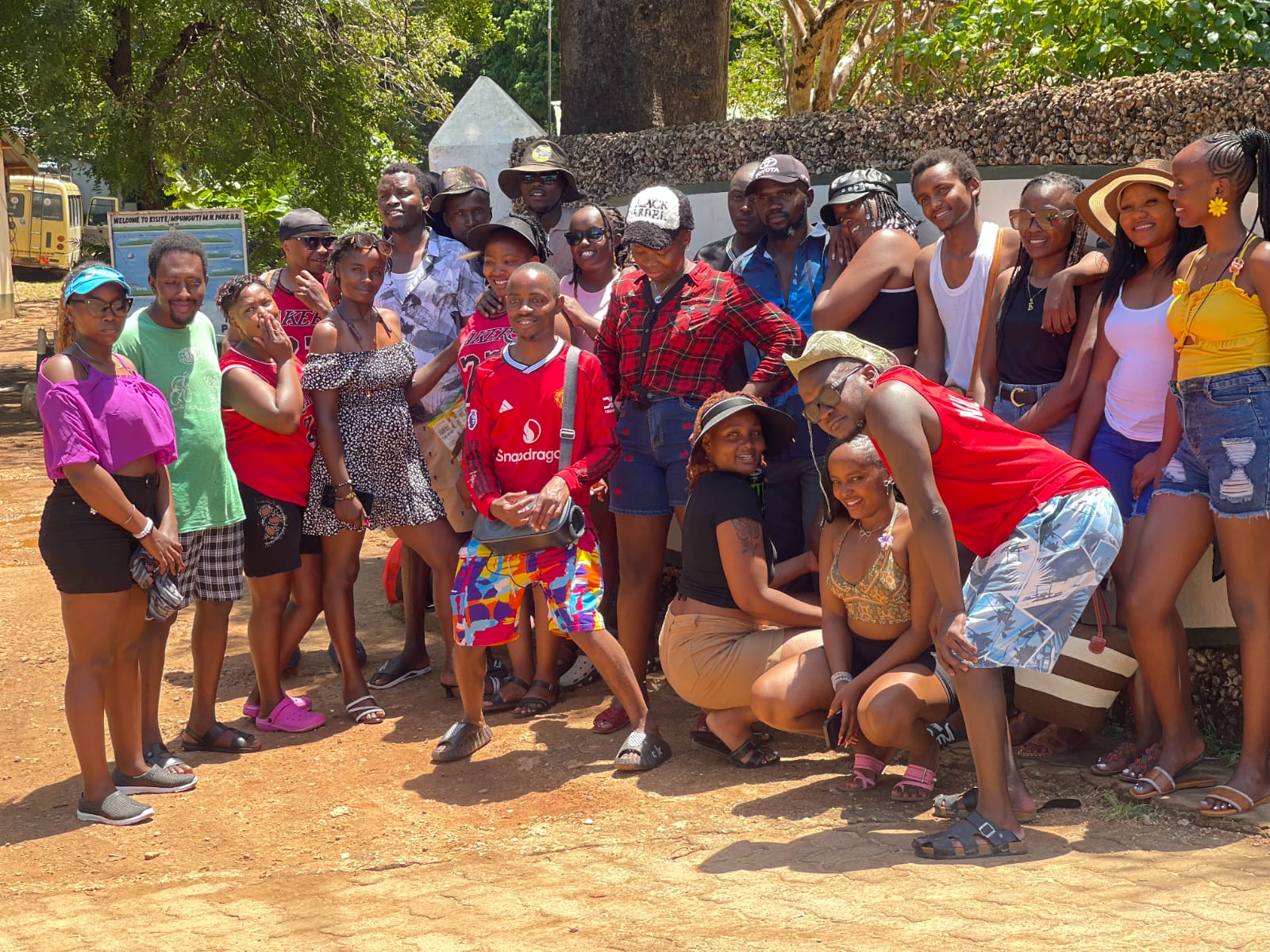 Large group photo of guests at Kisite-Mpunguti Marine National Park