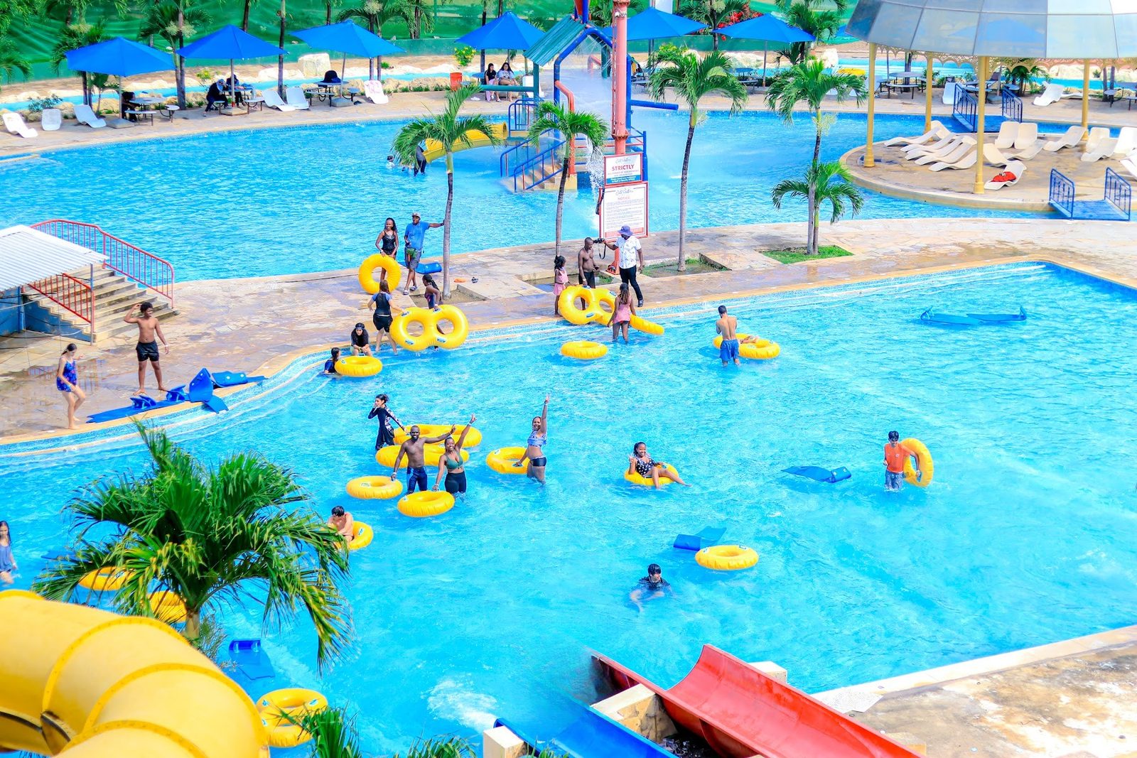 View over the Wild Waters wave pool